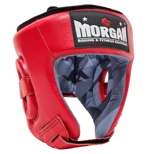 MORGAN V2 PLATINUM OPEN FACE LEATHER HEAD GUARD